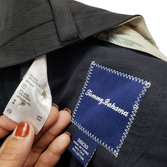 Tommy Bahama Silk Pants Mens 36x30 Black Straight Leg Preppy - Picture 3 of 8